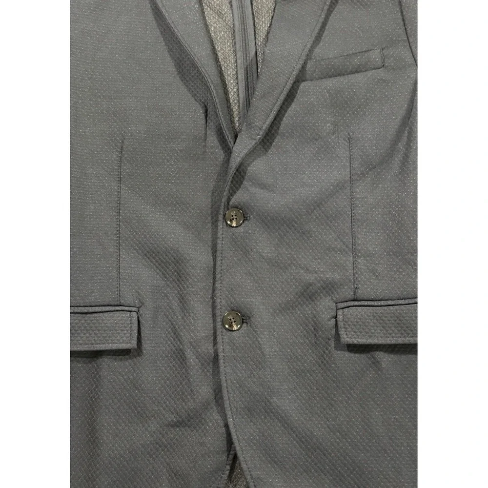 Zara Blazer Jacket Mens 42 Navy Blue Business Casual Quiet Luxury Sport Coat